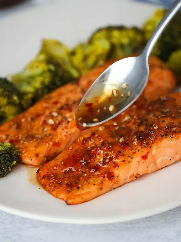 Air Fryer Honey Glazed Salmon