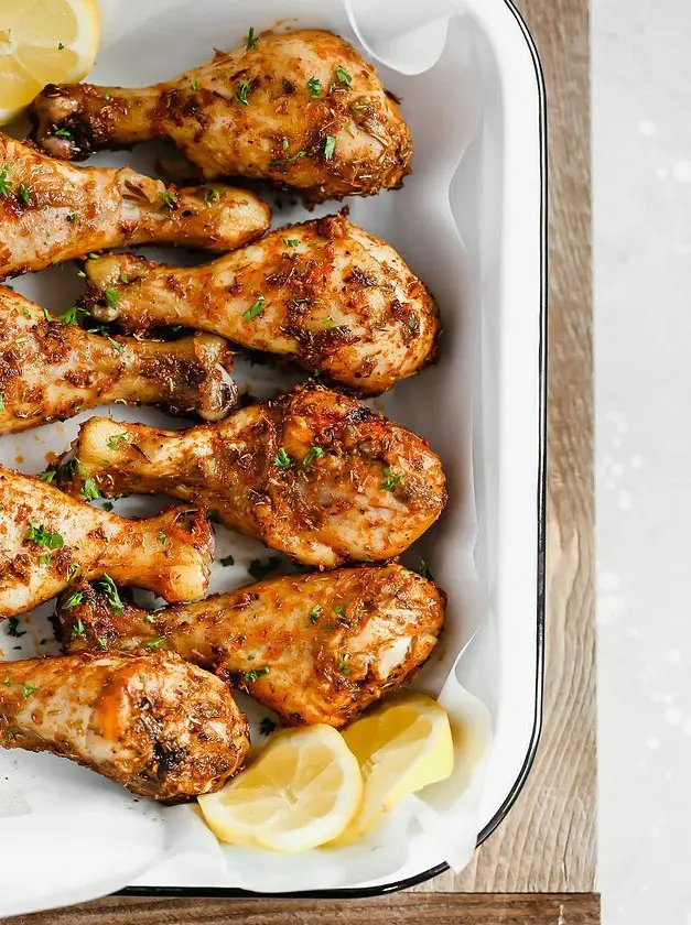 Roasted Lemon Chicken Legs