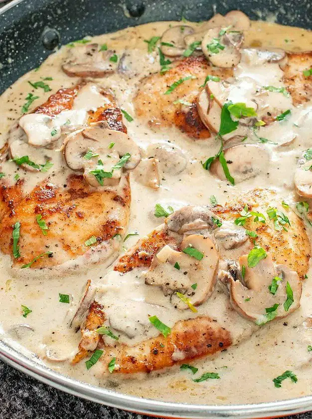 Creamy Garlic Mushroom Chicken