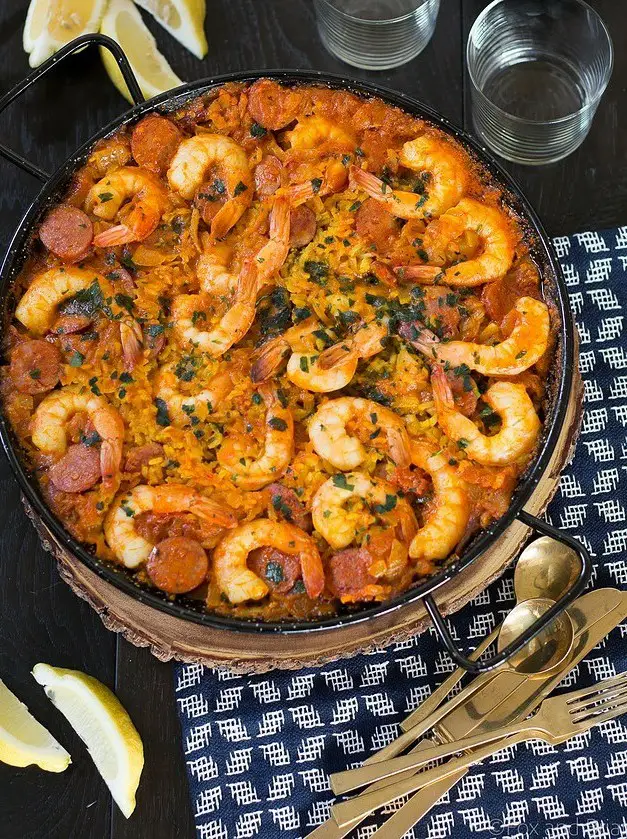 Shrimp and Chorizo Paella