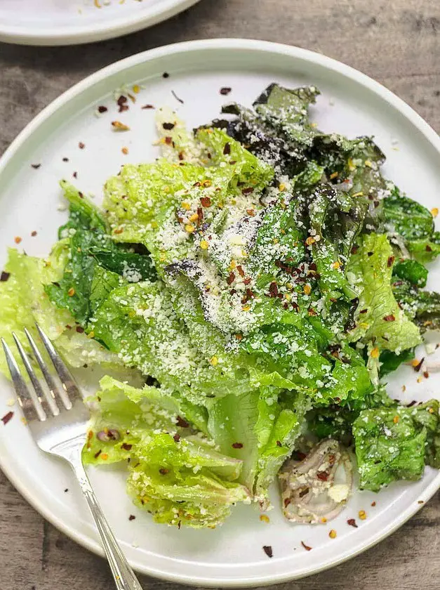 Lemon Parmesan Lettuce Salad