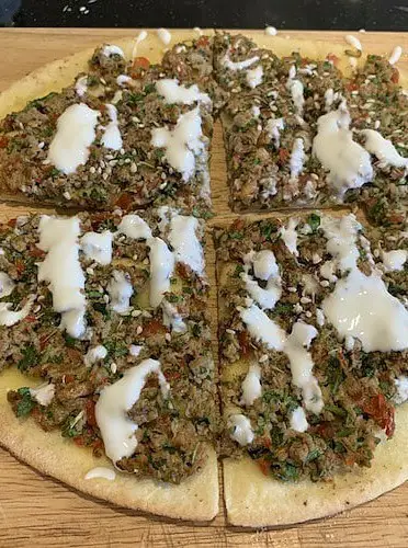 Middle Eastern Lamb Pizza