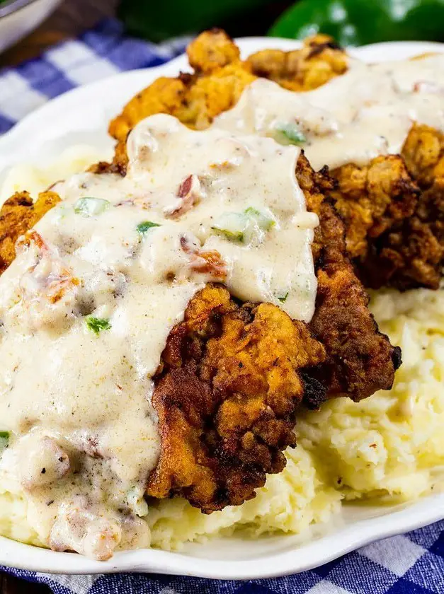 Chicken Fried Steak with Jalapeno Bacon Gravy