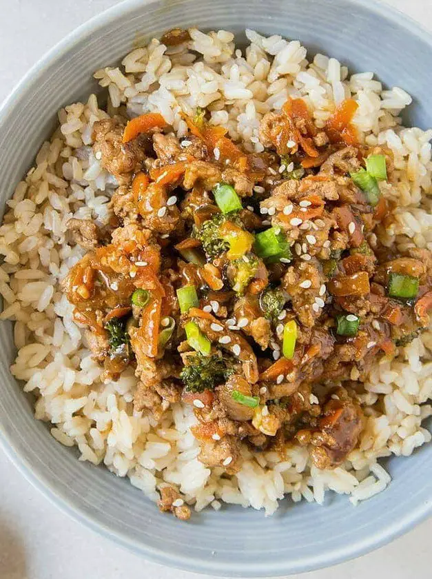 Teriyaki Turkey Rice Bowl