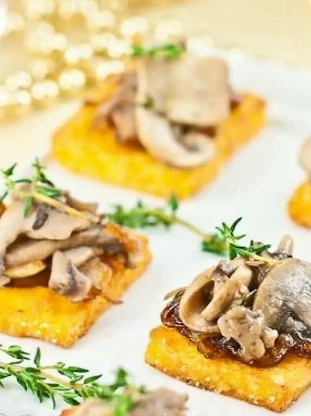 Mushroom & Caramelised Onion Polenta Bites