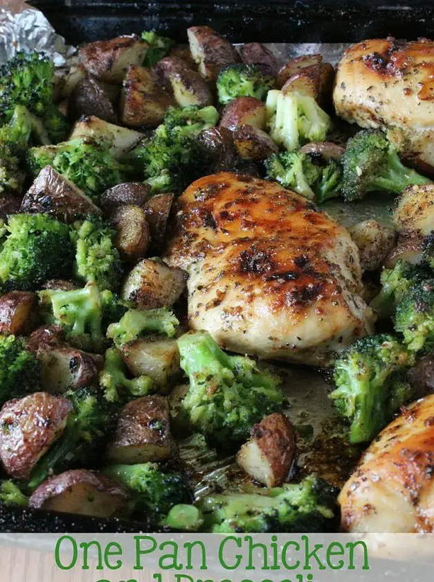 One Pan Chicken and Broccoli