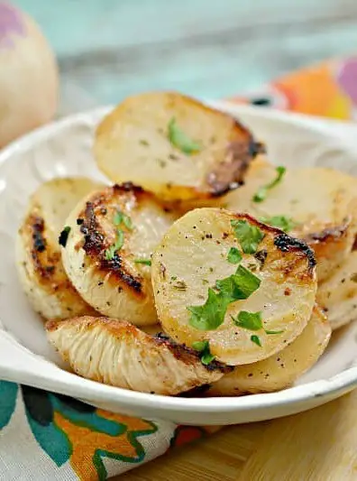 Keto Garlic Ranch Roasted Turnips