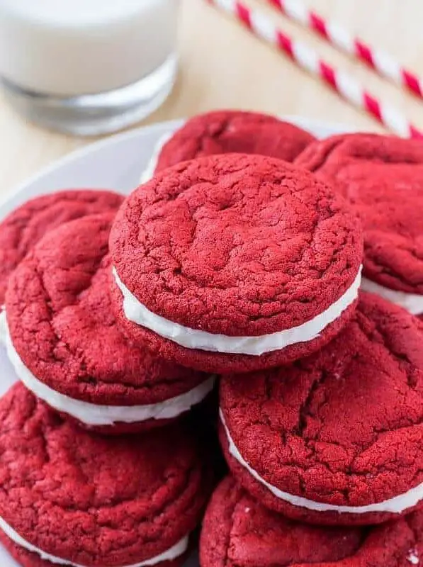 Red Velvet Sandwich Cookies