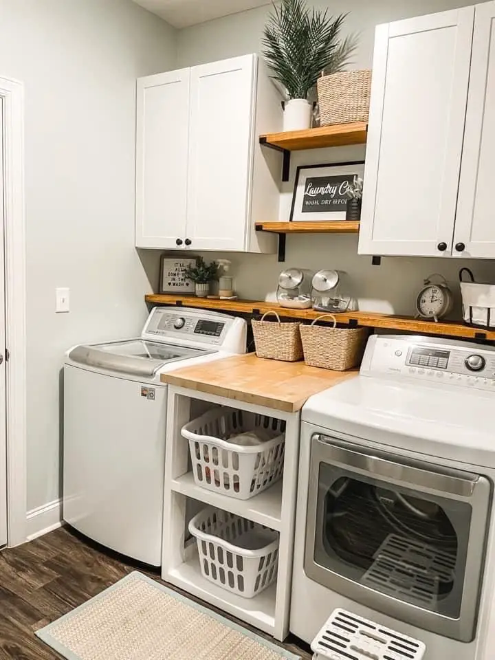 ADD SHELVES BETWEEN CABINETS