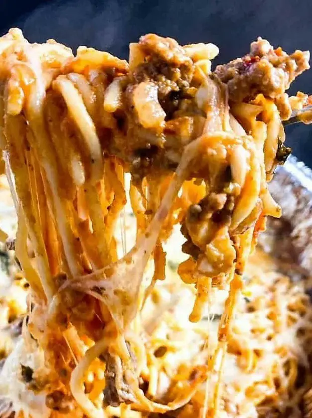 Cheesy Baked Spaghetti