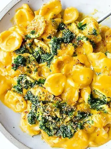 Orecchiette with Creamy Carrot Miso Sauce