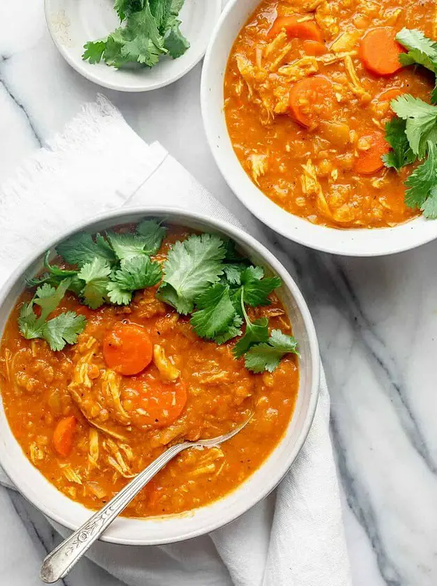 Red Lentil Chicken Soup