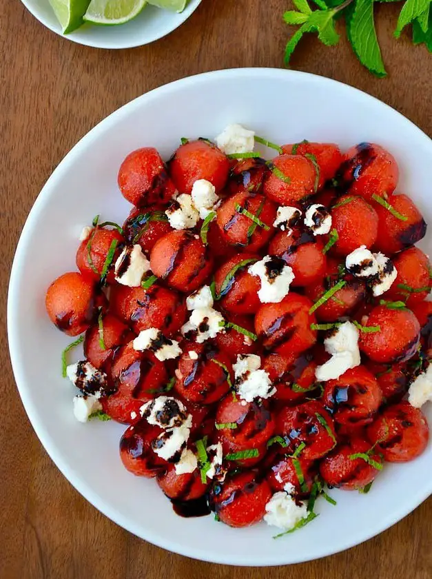 Watermelon Salad with Balsamic Syrup