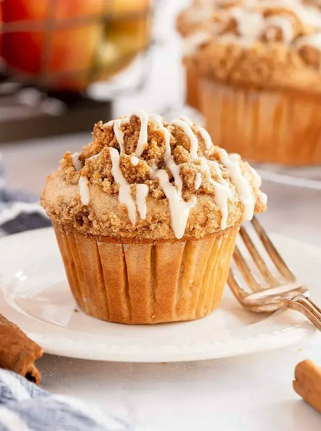 Glazed Apple Coffee Cake Muffins