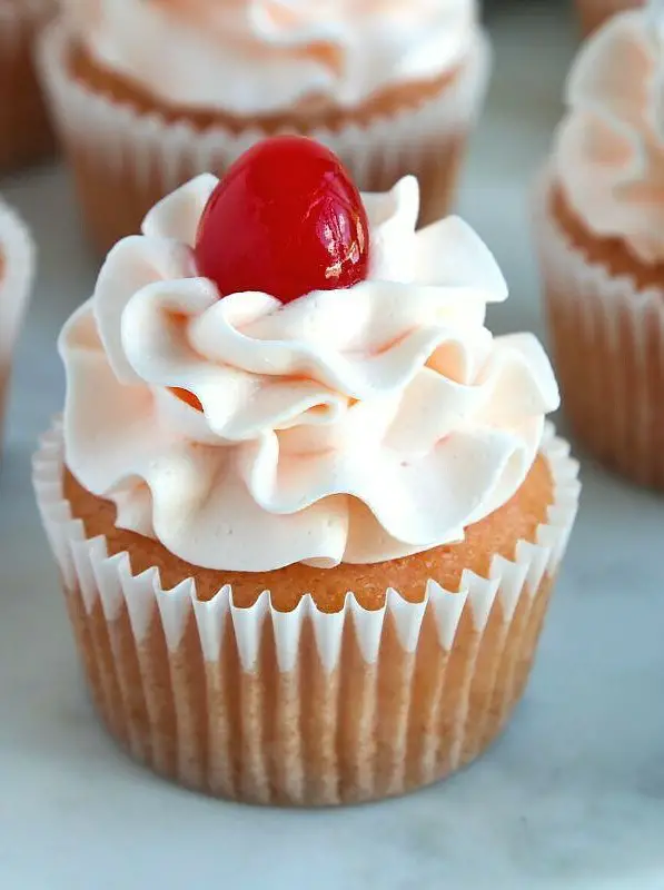 Cherry Almond Cupcakes