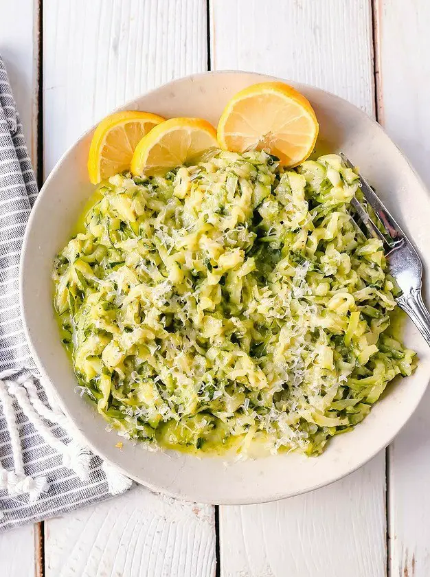 Sauteed Shredded Zucchini with Parmesan Cheese