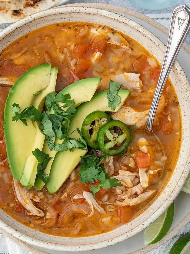 Mexican Chicken Rice Soup