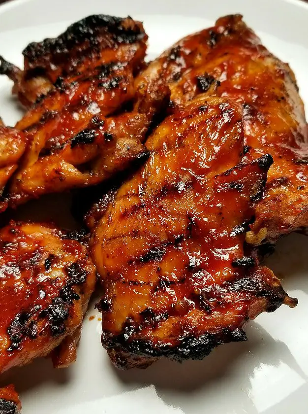 Grilled Spicy BBQ Chicken Thighs