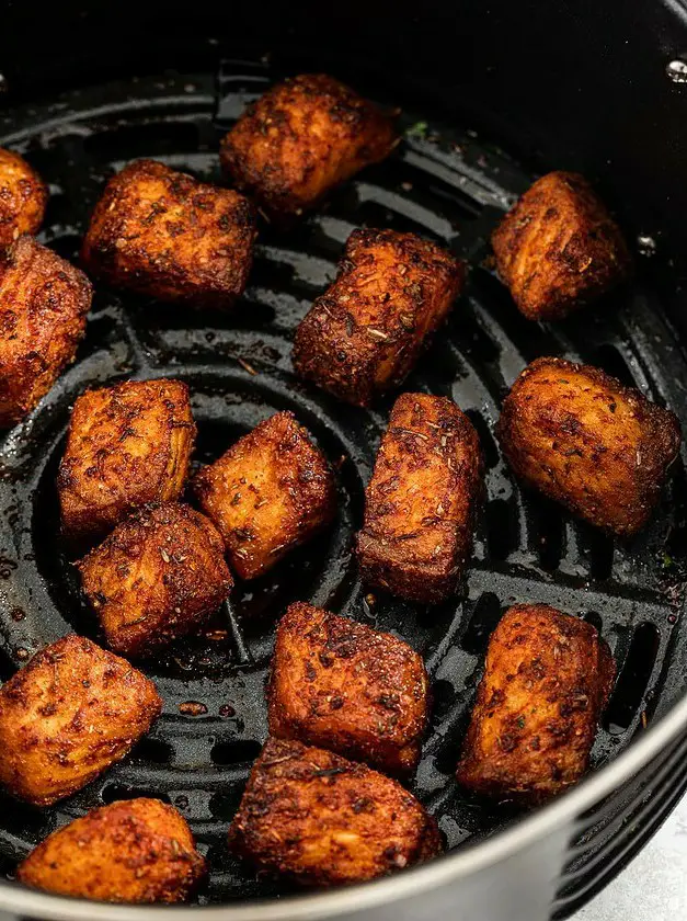 Blackened Air Fryer Salmon Bites