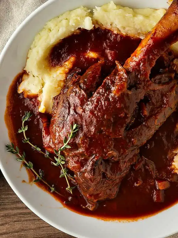 Red Wine Braised Lamb Shanks