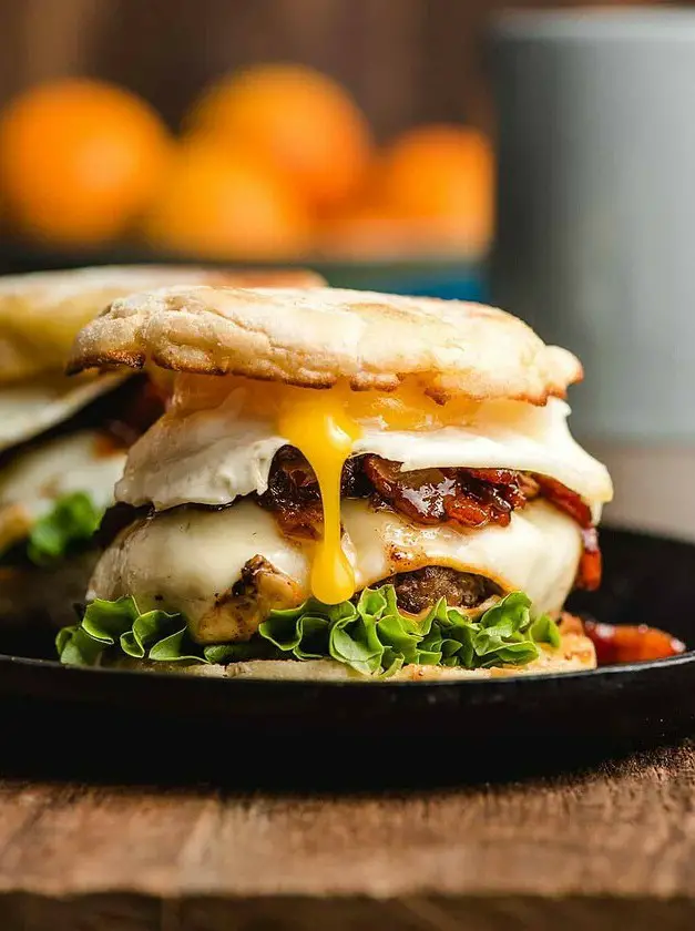 Breakfast Burgers with Bourbon Bacon Jam