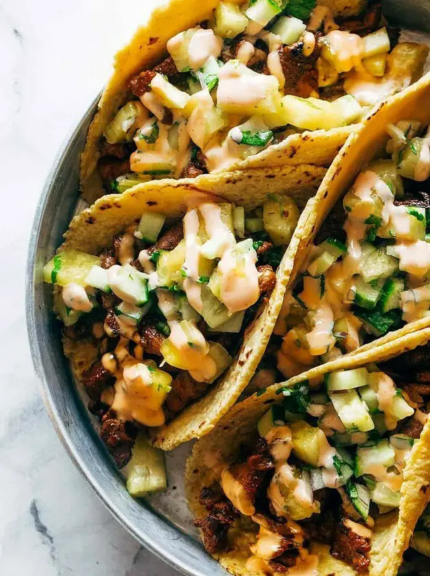 Caramelized Pork Tacos with Pineapple Salsa