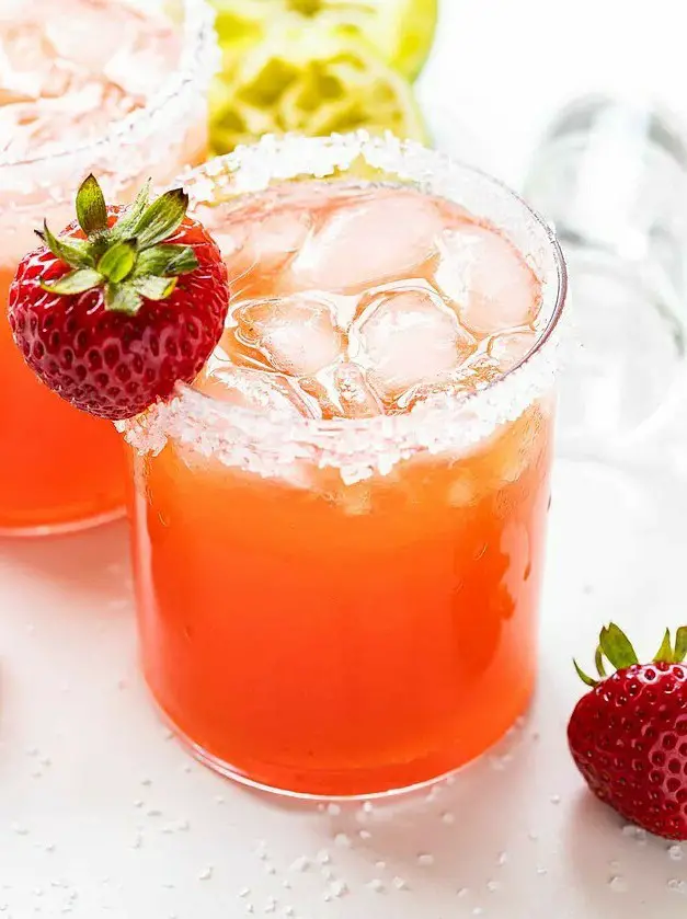 Strawberry Mezcal Margaritas