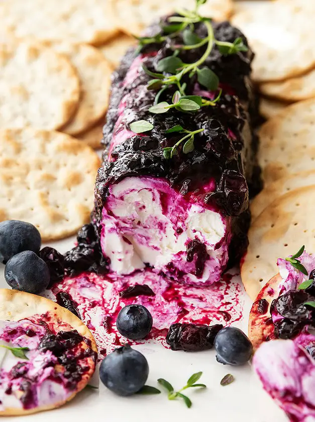 Blueberry Goat Cheese Log