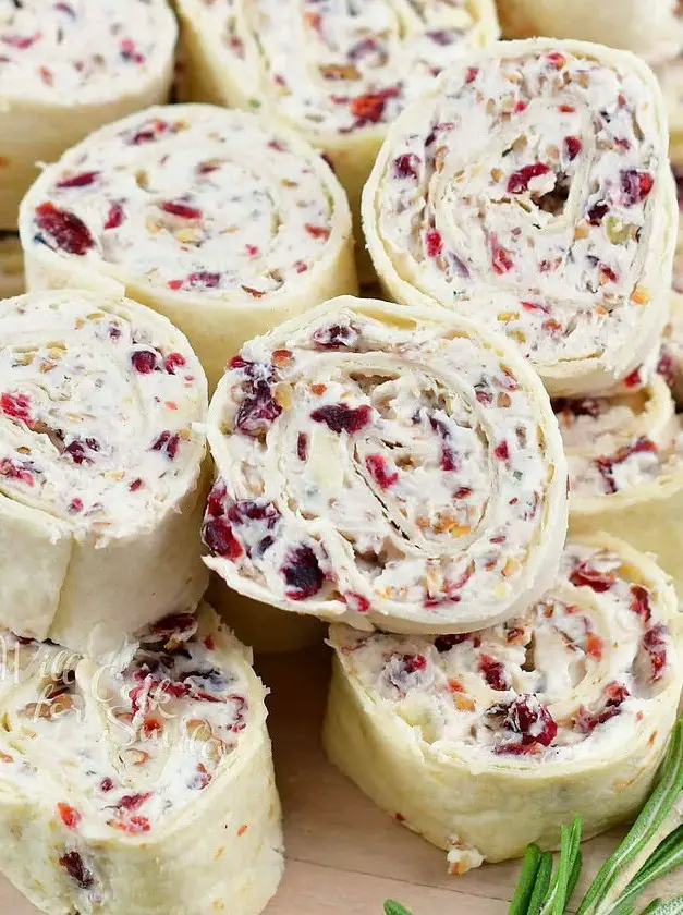 Cranberry Pecan Cream Cheese Pinwheels