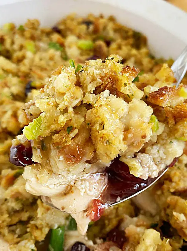 Leftover Turkey Stuffing Casserole