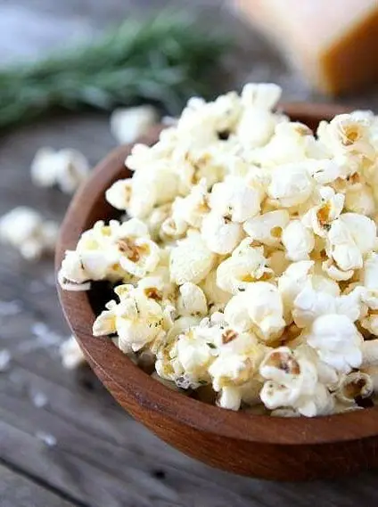 Garlic Rosemary Parmesan Popcorn