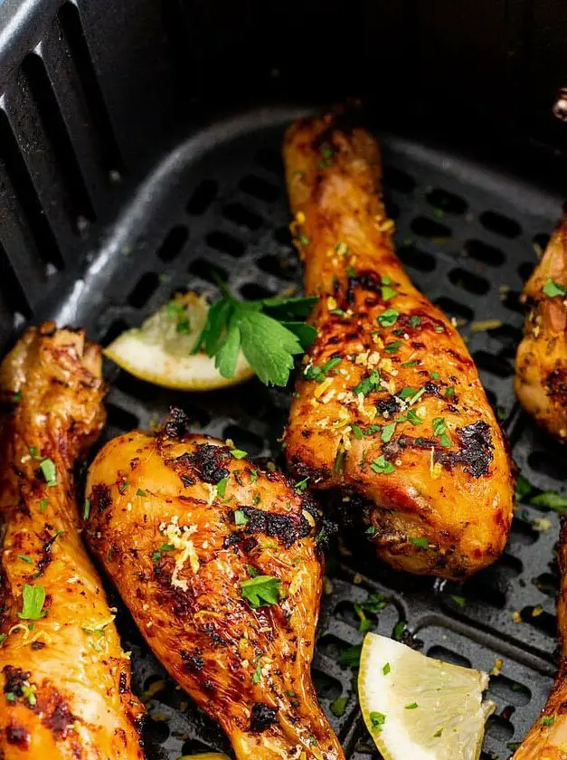 Air Fryer Chicken Legs with Lemon Garlic