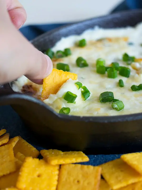 Hot Cream Cheese Dip with Scallions