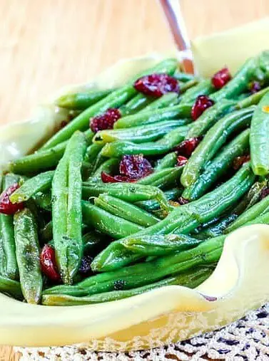 Cranberry Orange Glazed Green Beans