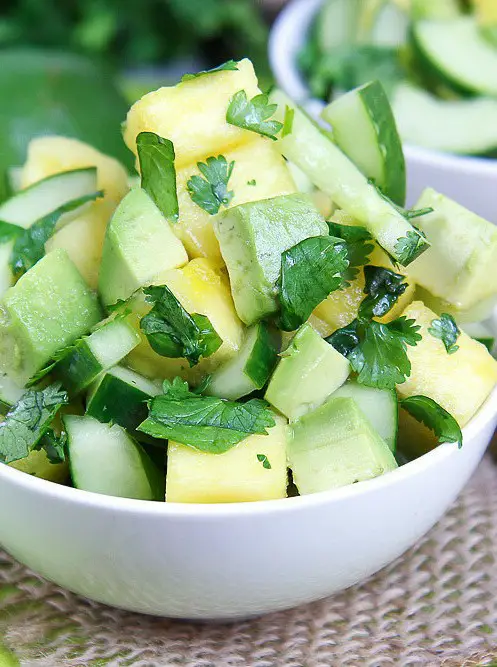 Avocado Pineapple Cucumber Salad