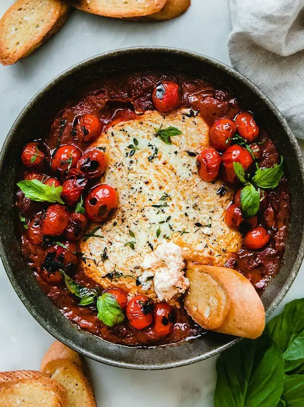 Baked Tomato Goat Cheese Dip