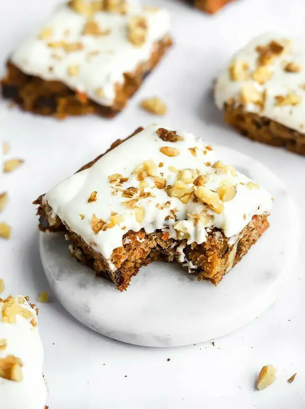 Healthy Carrot Cake Bars