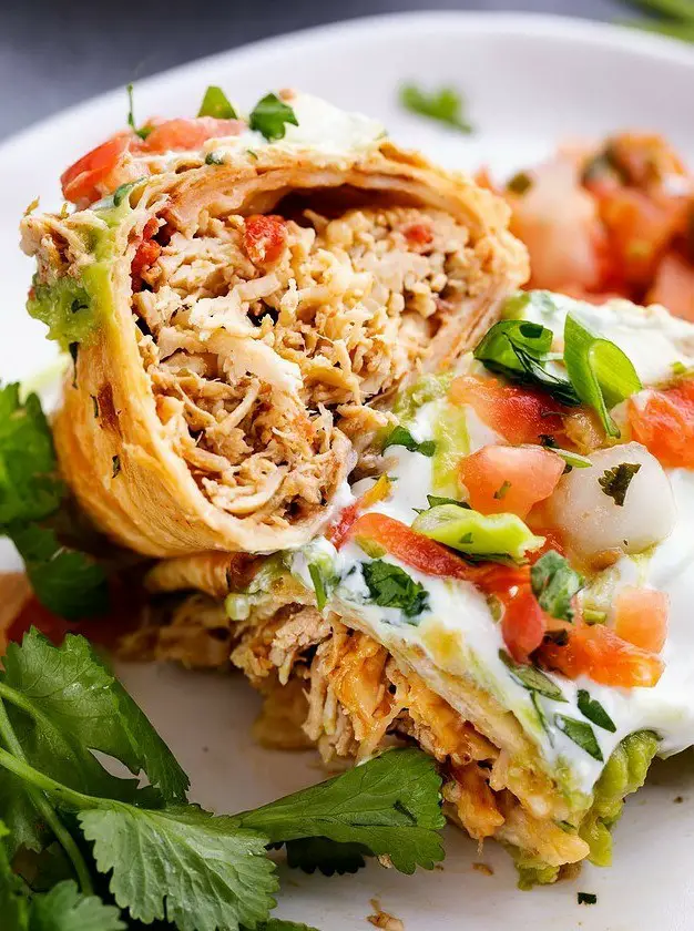 Baked Chicken Chimichangas