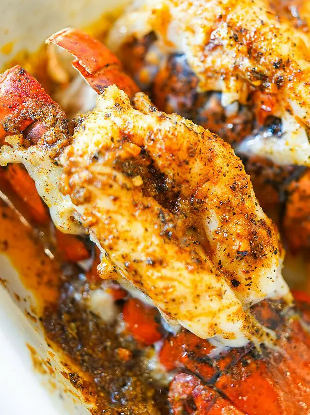 Baked Cajun Garlic Butter Lobster Tails