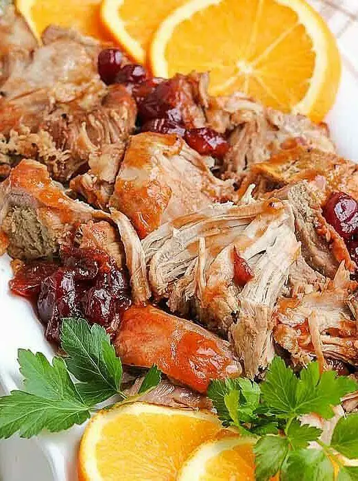 Cranberry Orange Crock Pot Pork Tenderloin