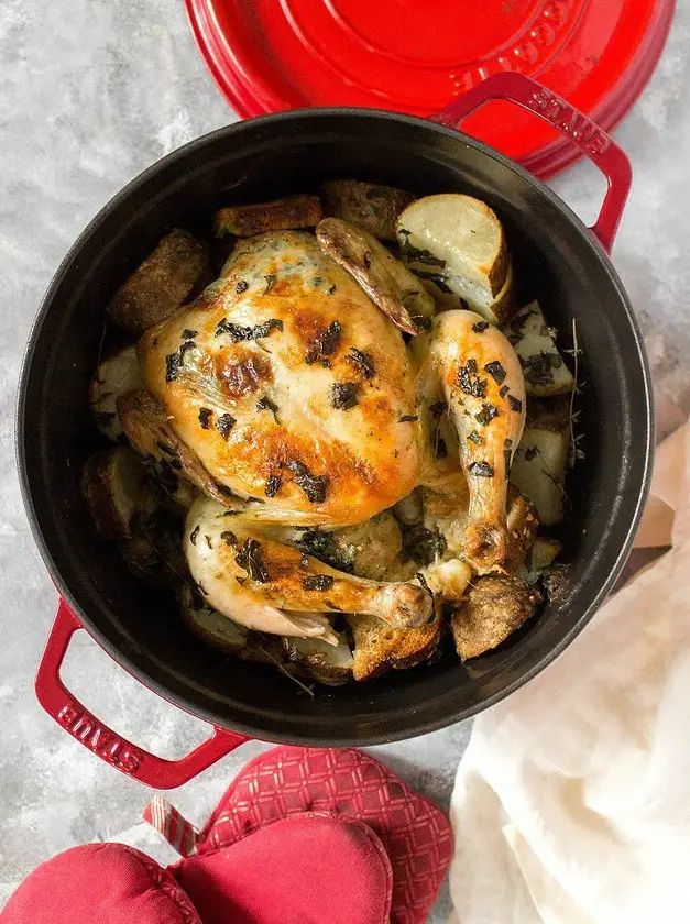 Garlic Herb Butter Roasted Chicken