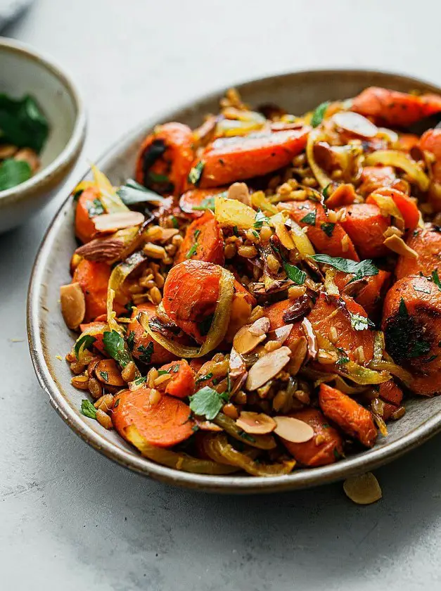 Golden Carrots and Farro