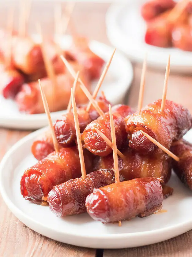 Slow Cooker Bacon Wrapped Smokies