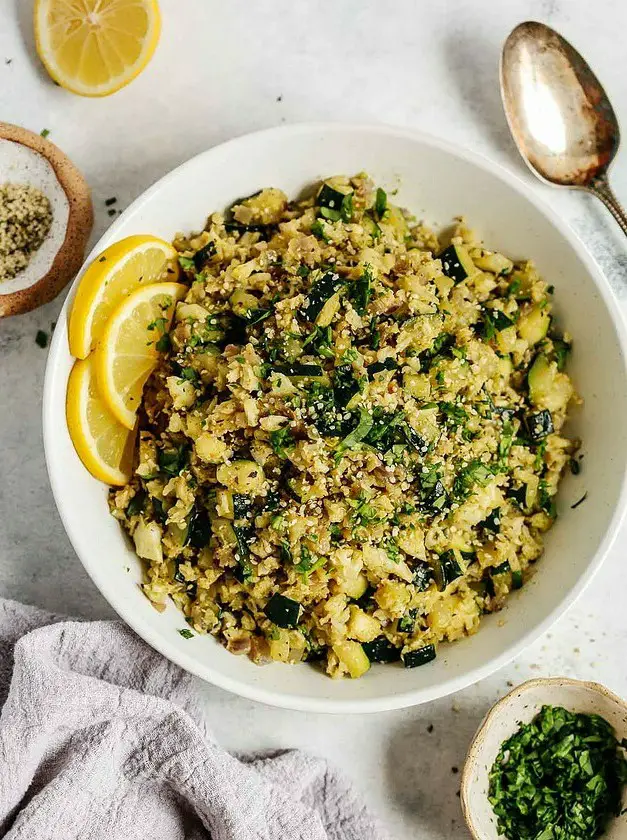 Easy Zucchini Cauliflower Rice