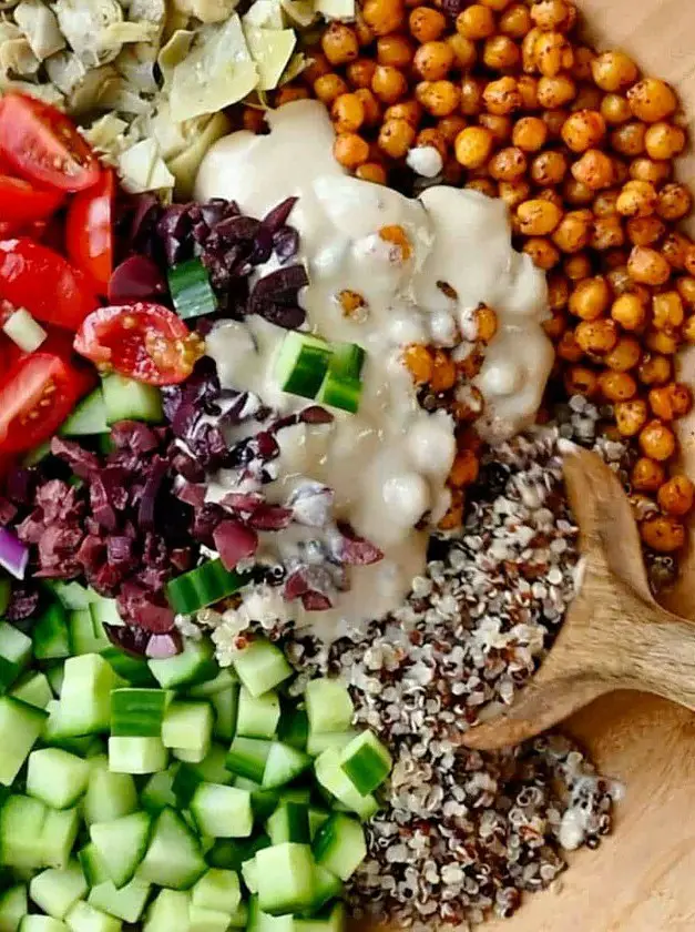 Arugula Chickpea Quinoa Salad