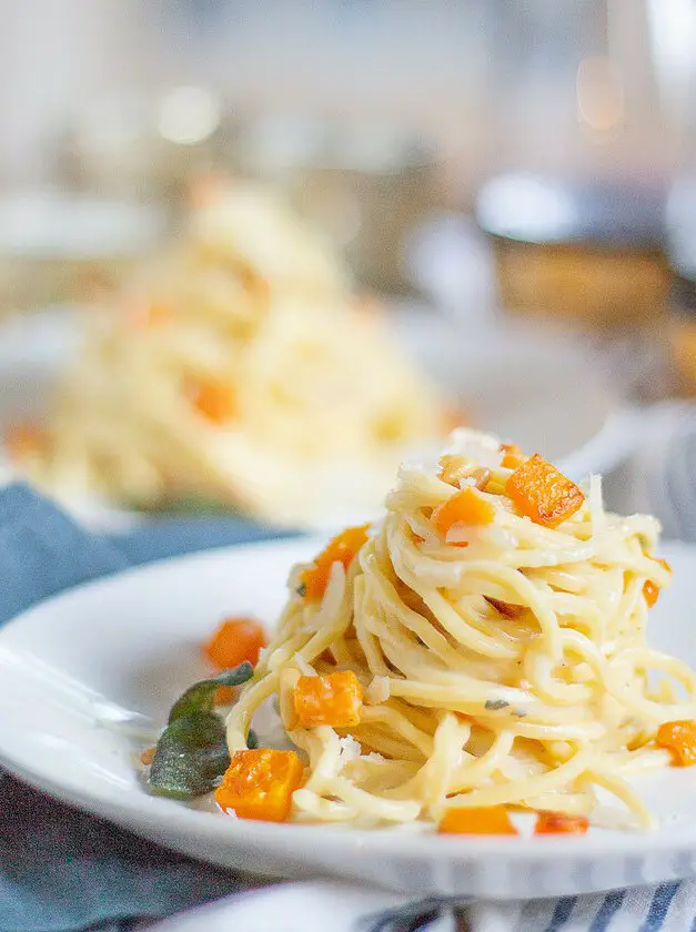 Fall Pasta with Goat Cheese, Sage, and Butternut Squash