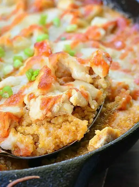 Creamy Sriracha Chicken and Quinoa Bake