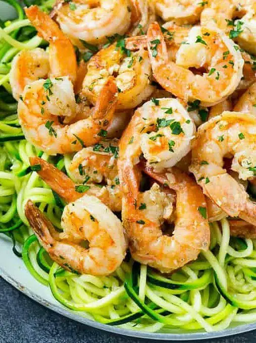 Keto Shrimp Scampi Zoodles