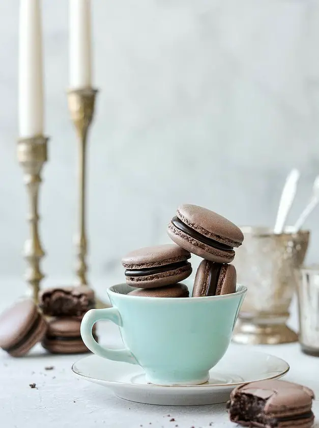 High Altitude Chocolate Macarons