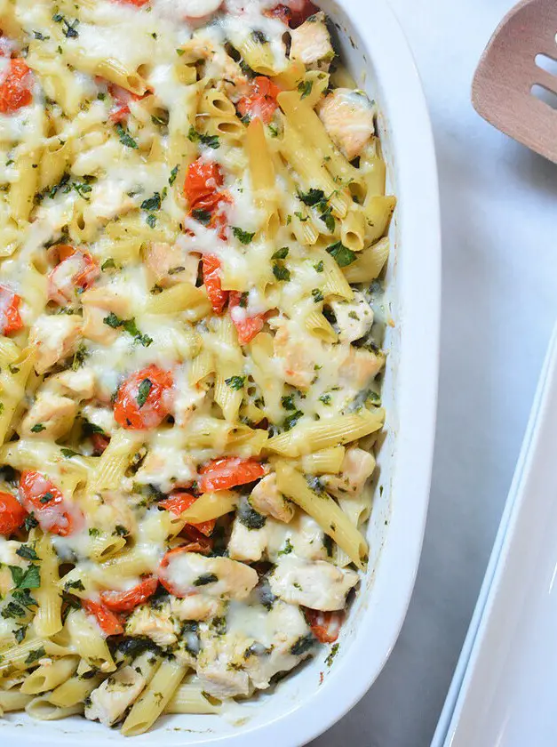 Tomato Basil Pasta with Grilled Chicken